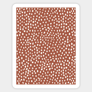 Rust Dalmatian Print Mask Sticker